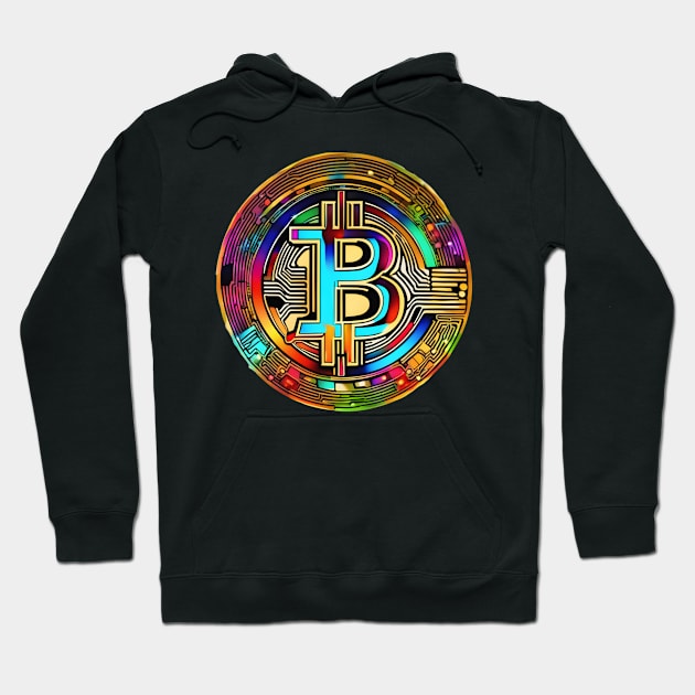 Bitcoin colorful Hoodie by Creativeoptimize